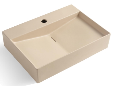 Matte beige modern bathroom sink manufacturer