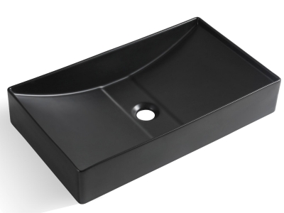 Matt black rectangle wash basin
