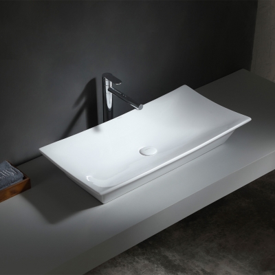 rectangular shape countertop art wash basin factory
