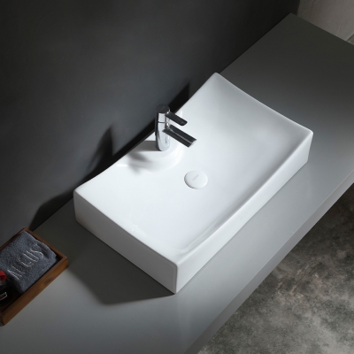Factory wholesale bathroom sink in ceramic material